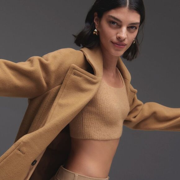 Everlane The Cozy-Stretch Tank In Camel Size Medium Wool Blend NWT - Picture 6 of 9